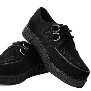 NIB NWT TUK Black Suede Viva Low Creeper  / T.U.K. / Creeper Shoes